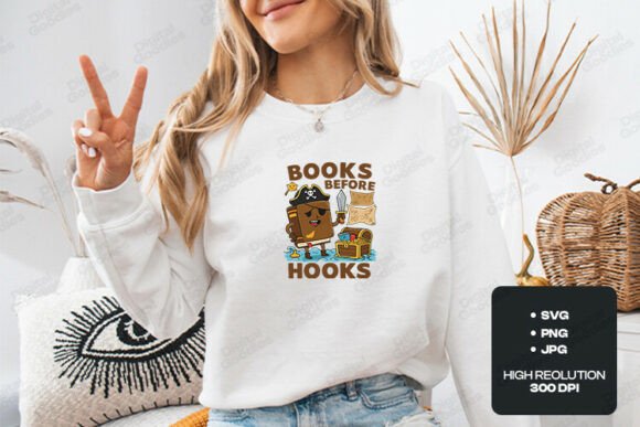 Books Before Hooks Reading Cartoon