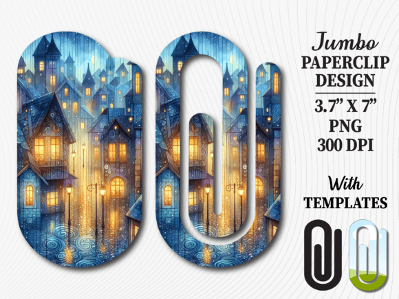 Cozy Night Village Jumbo Paperclip PNG: A Strategic Asset for Digital Creators and Educators