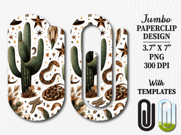 Desert Cactus Snake Jumbo Paperclip PNG