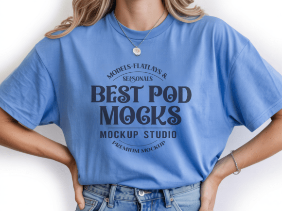 Elevate Your Apparel Brand with the Gildan 5000 Carolina Blue Back Mockup: A Comprehensive Guide for Designers