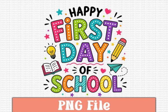 Happy First Day of School PNG Design