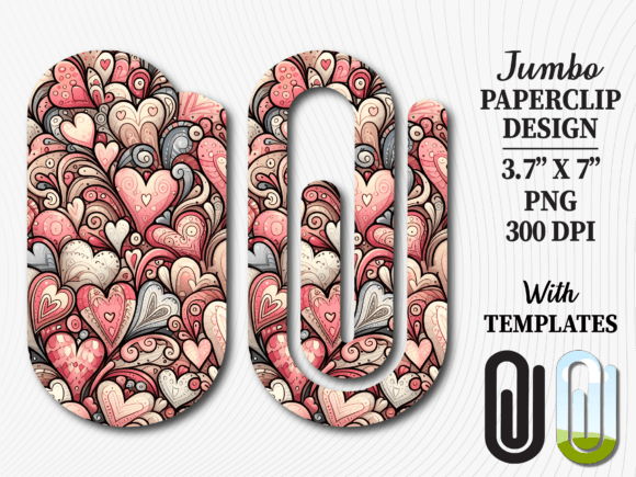 Heart Love Valentine Jumbo Paperclip