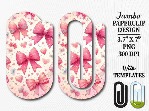 Pink Watercolor Coquette Jumbo Paperclip: The Ultimate DIY Accessory for Book Lovers and Organizers