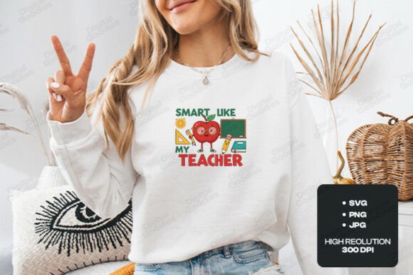 Smart Like My Teacher Cartoon Design