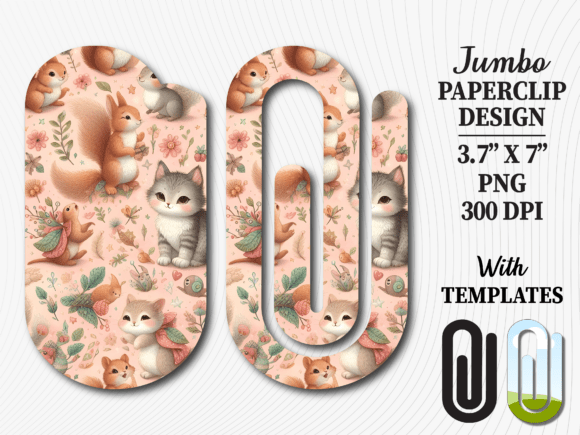 The Woodland Fox Squirrel Jumbo Paperclip: Elevating Functional Office Supplies with Custom Sublimation Art